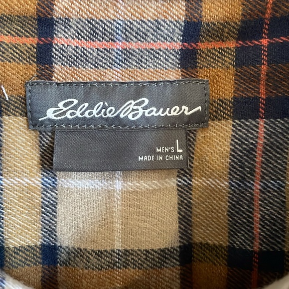 M’s Eddie Bauer L/S Plaid Flannel, size L - Picture 3 of 5